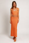 Square Neck Sleeveless Crochet Midi Dress - KOKOTETE