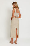 Square Neck Sleeveless Crochet Midi Dress - KOKOTETE