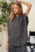 Stripe Button Down Shirt and Long Pants Set - KOKOTETE