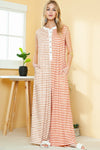 Striped Pocketed Baggy Wide Leg Jumpsuit - KOKOTETE