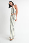 STRIPED STRAIGHT LEG PANTS - KOKOTETE