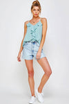 TEXTURED RUFFLE FRILL TANK TOP - KOKOTETE