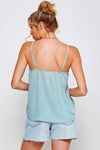 TEXTURED RUFFLE FRILL TANK TOP - KOKOTETE