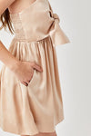 Tie Front Tube Romper Dress - KOKOTETE