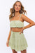 Tie Strap Ruched Crop Top - KOKOTETE
