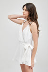 Trim Detail Side Tie Romper - KOKOTETE