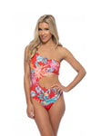 TROPICAL RING ACCENT ONE SHOULDER ONE PIECE SWIM - KOKOTETE