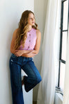 TUMMY CONTROL HIGH RISE RELAXED FLARE JEANS - KOKOTETE