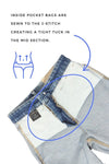 TUMMY CONTROL HIGH RISE RELAXED FLARE JEANS - KOKOTETE