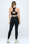 Two Piece Activewear Set with Cut - Out Detail - KOKOTETE