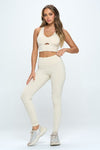 Two Piece Activewear Set with Cut - Out Detail - KOKOTETE