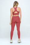 Two Piece Activewear Set with Cut - Out Detail - KOKOTETE