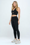 Two Piece Activewear Set with Cut - Out Detail - KOKOTETE