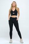 Two Piece Activewear Set with Cut - Out Detail - KOKOTETE