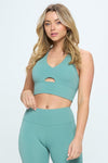 Two Piece Activewear Set with Cut - Out Detail - KOKOTETE