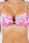 TWO PIECE FLORAL PRINTS O RING BIKINI - KOKOTETE