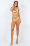 TWO PIECE FLORAL PRINTS O RING BIKINI - KOKOTETE