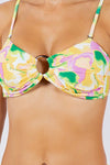 TWO PIECE FLORAL PRINTS O RING BIKINI - KOKOTETE