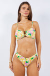 TWO PIECE FLORAL PRINTS O RING BIKINI - KOKOTETE