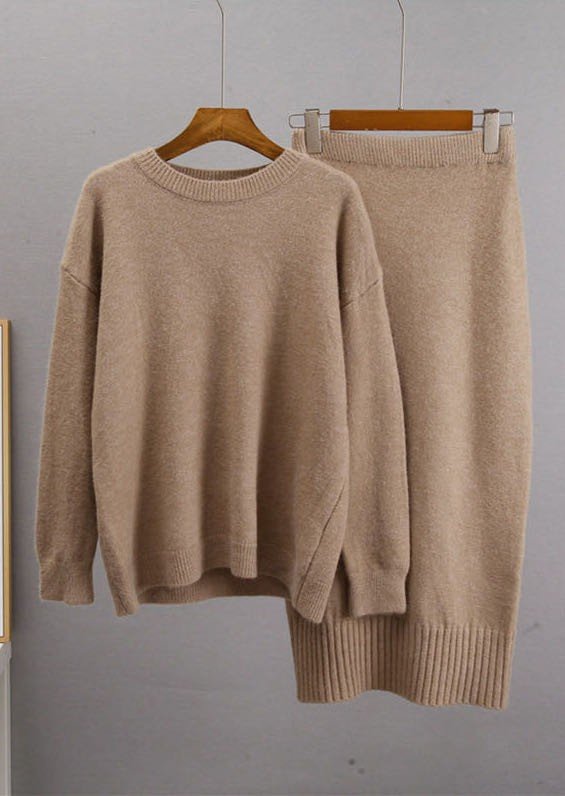 Two piece knit skirt set - KOKOTETE