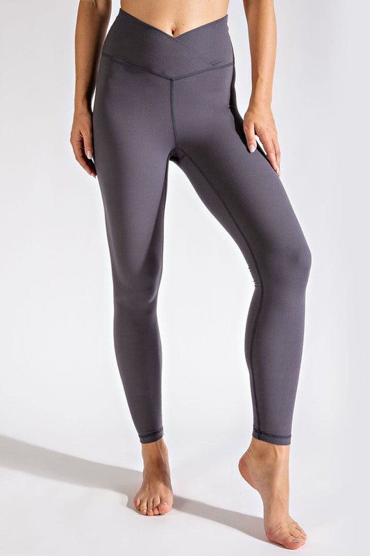 V Waist Full Length Leggings - KOKOTETE