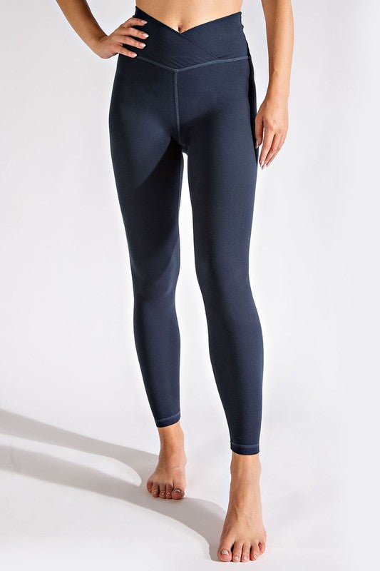 V Waist Full Length Leggings - KOKOTETE