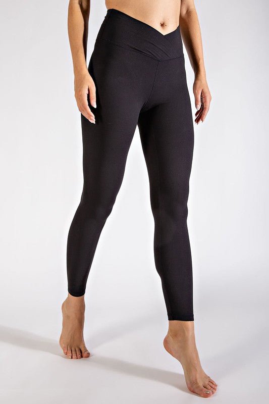 V Waist Full Length Leggings - KOKOTETE