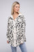 Vintage Washed Leopard Corduroy Buttoned Jacket - KOKOTETE