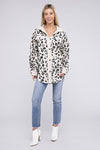 Vintage Washed Leopard Corduroy Buttoned Jacket - KOKOTETE