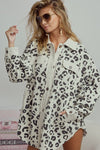 Vintage Washed Leopard Corduroy Buttoned Jacket - KOKOTETE