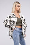 Vintage Washed Leopard Corduroy Buttoned Jacket - KOKOTETE