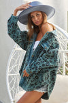 Vintage Washed Leopard Corduroy Buttoned Jacket - KOKOTETE