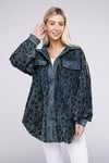 Vintage Washed Leopard Corduroy Buttoned Jacket - KOKOTETE