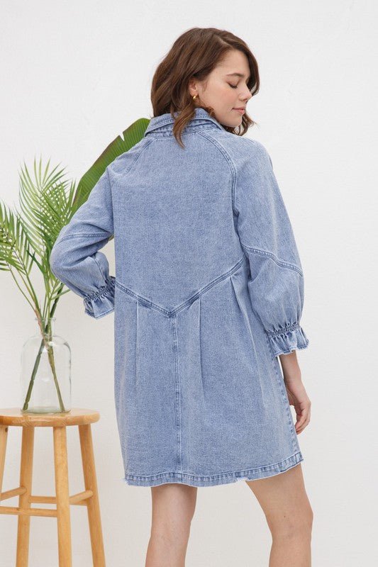 Washed Denim Dress - KOKOTETE