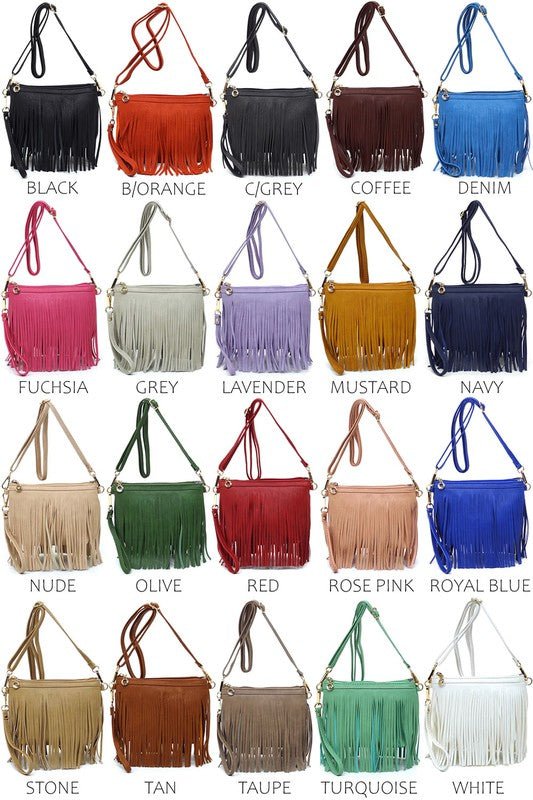 Western Fringe Clutch Cross Body Bag - KOKOTETE