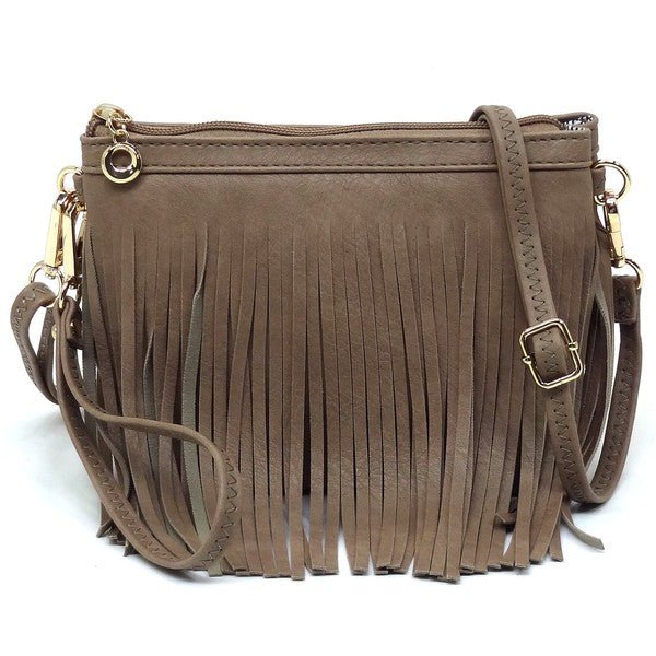 Western Fringe Clutch Cross Body Bag - KOKOTETE