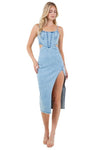 WOMEN FASHION DENIM MAXI DRESS - KOKOTETE