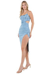 WOMEN FASHION DENIM MAXI DRESS - KOKOTETE