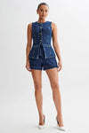 WOMEN FASHION DENIM TWO PIECE SET - KOKOTETE