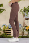 Women's Stone Washed Ribbed Yoga Pants - KOKOTETE