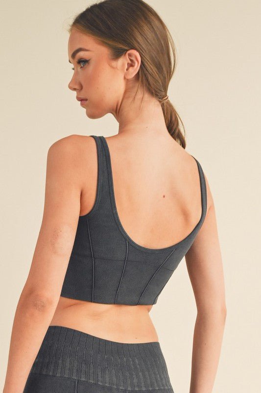 Women's Ultra - Comfort Ribbed Sports Bra - KOKOTETE