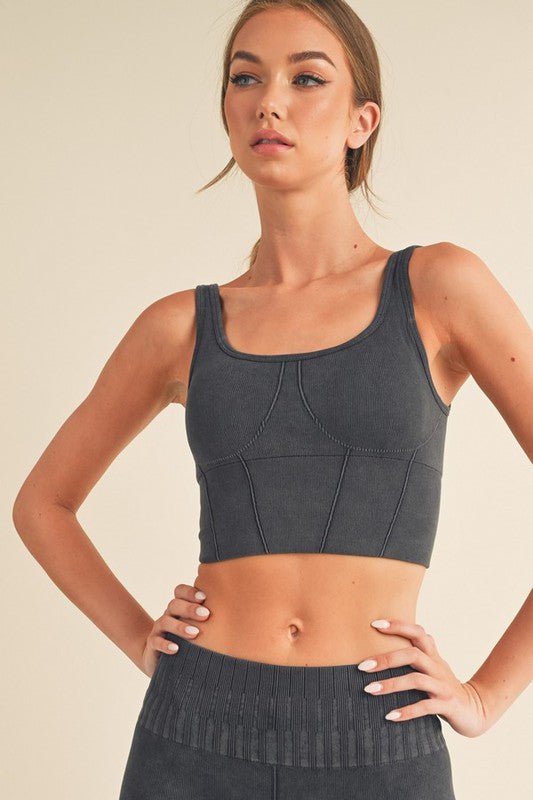 Women's Ultra - Comfort Ribbed Sports Bra - KOKOTETE