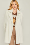 Woven Solid Teddy Collar Coat - KOKOTETE