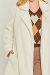 Woven Solid Teddy Collar Coat - KOKOTETE