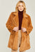 Woven Solid Teddy Collar Coat - KOKOTETE