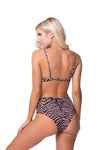 Zebra print underwire bikini set - KOKOTETE