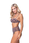 Zebra print underwire bikini set - KOKOTETE